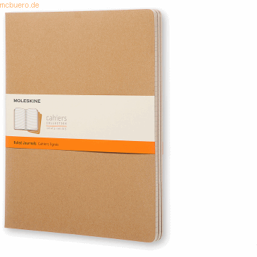 Moleskine Notizheft Cahier XXL 21,59x27,94cm liniert Kartoneinband VE= Moleskine Notizheft Cahier XXL 21,59x27,94cm liniert Kartoneinband VE= von Moleskine