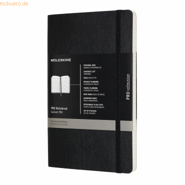 Moleskine Professionelles Notizbuch Large A5 Softcover 96 Blatt schwar Moleskine Professionelles Notizbuch Large A5 Softcover 96 Blatt schwar von Moleskine
