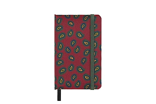 Moleskine Silk Notebook, fester Einband mit italienischer Seide von Mantero, mit weißen Seiten und elastischem Verschluss, mit Geschenkbox, Extra Small Format 13,6X8,8 cm, Farbe Bordeaux von Moleskine