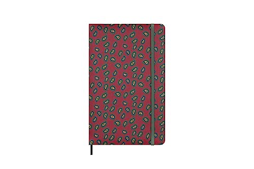 Moleskine Silk Notizbuch, Hardcover mit italienischer Seide von Mantero, mit linierten Seiten und elastischem Verschluss, mit Geschenkbox, Großformat 21x13cm, Farbe Bordeaux von Moleskine