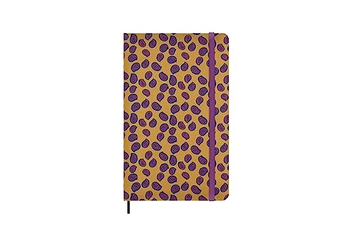 Moleskine Silk Notizbuch, Hardcover mit italienischer Seide von Mantero, mit linierten Seiten und elastischem Verschluss, mit Geschenkbox, Großformat 21x13cm, Farbe Gelb von Moleskine