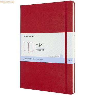 Moleskine Skizzenbuch A4 165g/qm 48 Blatt Hardcover rot von Moleskine