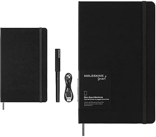 Moleskine Smart Writing Set, Smart Notebook mit Smart Pen, 13x21 cm, Schwarz + Smart Notebook, Smart Writing System, Großformat 13 x 21, Farbe: Schwarz Moleskine Smart Writing Set, Smart Notebook mit Smart Pen, 13x21 cm, Schwarz + Smart Notebook, Smart Writing System, Großformat 13 x 21, Farbe: Schwarz von Moleskine