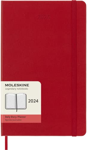Moleskine Tagesplaner 12 Monate 2024, Planer 2024, Großes Format 13x21, Hardcover und elastischer Verschluss, Scharlachrotes Rot Moleskine Tagesplaner 12 Monate 2024, Planer 2024, Großes Format 13x21, Hardcover und elastischer Verschluss, Scharlachrotes Rot von Moleskine