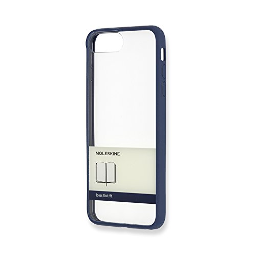 Moleskine - Transparente Handyhülle - Schutzhülle für iPhone 6/6s/7/8 - Mit XS Volant Journal für Notizen - Transparente Hartplastikhülle mit Rand und Bandgrafik - Farbe Preußisch Blau Moleskine - Transparente Handyhülle - Schutzhülle für iPhone 6/6s/7/8 - Mit XS Volant Journal für Notizen - Transparente Hartplastikhülle mit Rand und Bandgrafik - Farbe Preußisch Blau von Moleskine