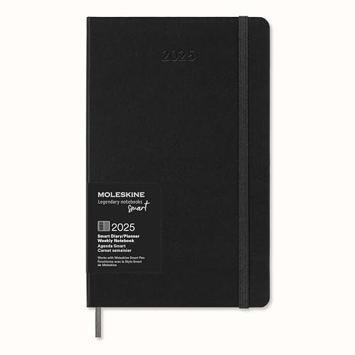 Moleskine Weekly Planner, Smart Kalendar 12 Monate 2025, Smart Planner, Elastischer Verschluss, Schwarz, Großformat 13x21 cm Moleskine Weekly Planner, Smart Kalendar 12 Monate 2025, Smart Planner, Elastischer Verschluss, Schwarz, Großformat 13x21 cm von Moleskine