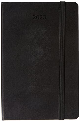 Moleskine Wochenkalender 2023, 12-Monats-Tagebuch mit horizontalem Layout, Hardcover, Taschenformat 9 x 14 cm, Farbe Schwarz (Deutsch) von Moleskine