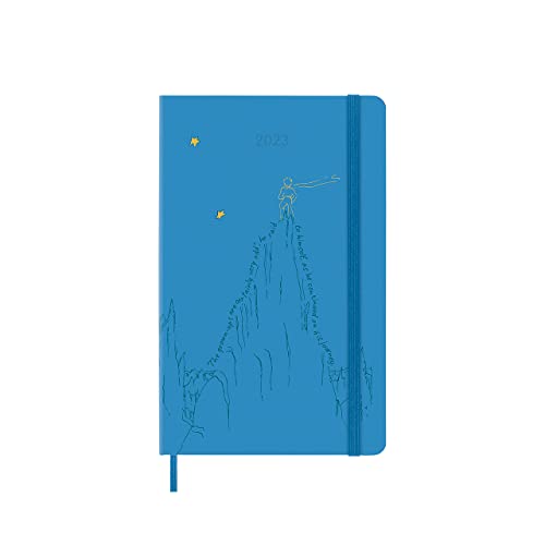 Moleskine Wochenplaner 2023, 12-monatiger Kalender, Limitierte Edition Le Petit Prince, Wochenplaner mit Hardcover und Elastischem Verschluss, Großformat 13 x 21 cm, Farbe Grün von Moleskine