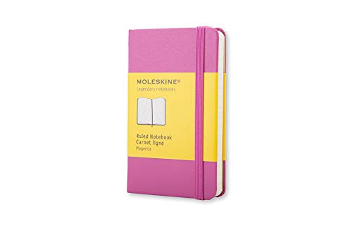Moleskine farbiges Notizbuch (XS, Hardcover, liniert) pink von Moleskine