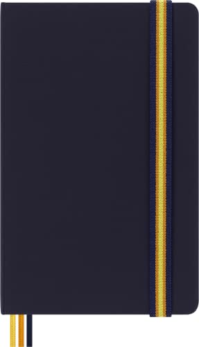 Moleskine x K-Way Notizbuch, Custom Edition, Journal mit Liniertem Layout und Hardcover, Großformat 13x21 cm, Farbe Blau von Moleskine