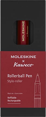 Moleskine x Kaweco Tintenroller, Nachfüllbarer Stift aus ABS-Kunststoff für Schriftsteller, Notizenmacher, Mine 0,7 mm mit Schwarzer Tinte, Farbe Rot von Moleskine