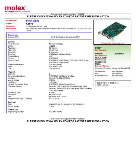 Molex 1120110022 Busmodul 1St. von Molex