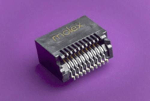 Molex SFP-Buchsenleiste Polzahl Gesamt 20 Rastermaß: 0.8mm 744410010-480 480 St. Tape on Full reel von Molex