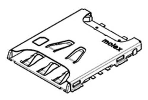 Molex SIM-Karten-Slot Polzahl Gesamt 6 Rastermaß: 2.54mm 1042240820 2000 St. Tape on Full reel von Molex