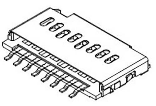 Molex Speicherkarten-Slot Polzahl Gesamt 8 Rastermaß: 1.1mm 1051620001 2000 St. Tape on Full reel von Molex