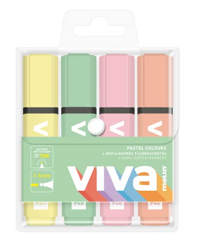 Molin | 4 x Viva Textmarker Pastellfarben von Molin