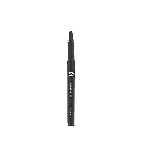 Molotow Blackliner 703.209 Stift, 1 mm Spitze, schwarze Permanenttinte, je 1 Stück von Molotow