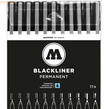 Molotow Blackliner VE=11 Stück sortiert schwarz von Molotow