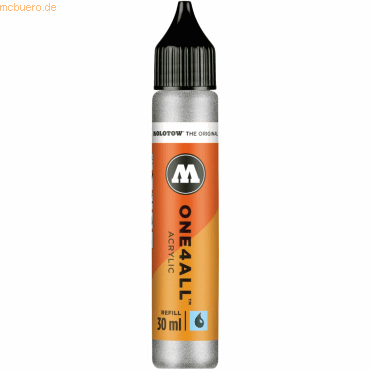 Molotow Nachfülltinte One4All für Permanentmarker 30ml metallic silber von Molotow