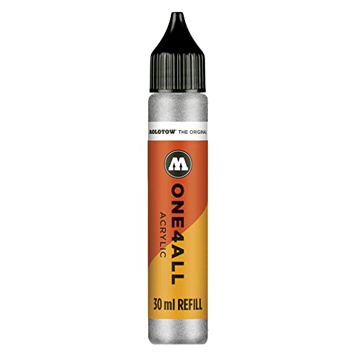 Molotow ONE4ALL Refill Acryl, Farbe 227 metallic silber, Nachfülltinte für Permanentmarker von Molotow