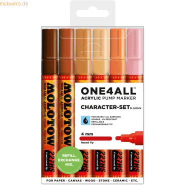 Molotow Permanentmarker One4All 227 HS nachfüllbar 4mm sortiert VE=6 S Molotow Permanentmarker One4All 227 HS nachfüllbar 4mm sortiert VE=6 S von Molotow