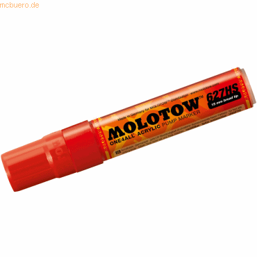 Molotow Permanentmarker One4All 627 HS nachfüllbar 15mm verkehrsrot von Molotow