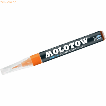 Molotow Pinselmarker Pump Softliner Aqua 1mm orange von Molotow