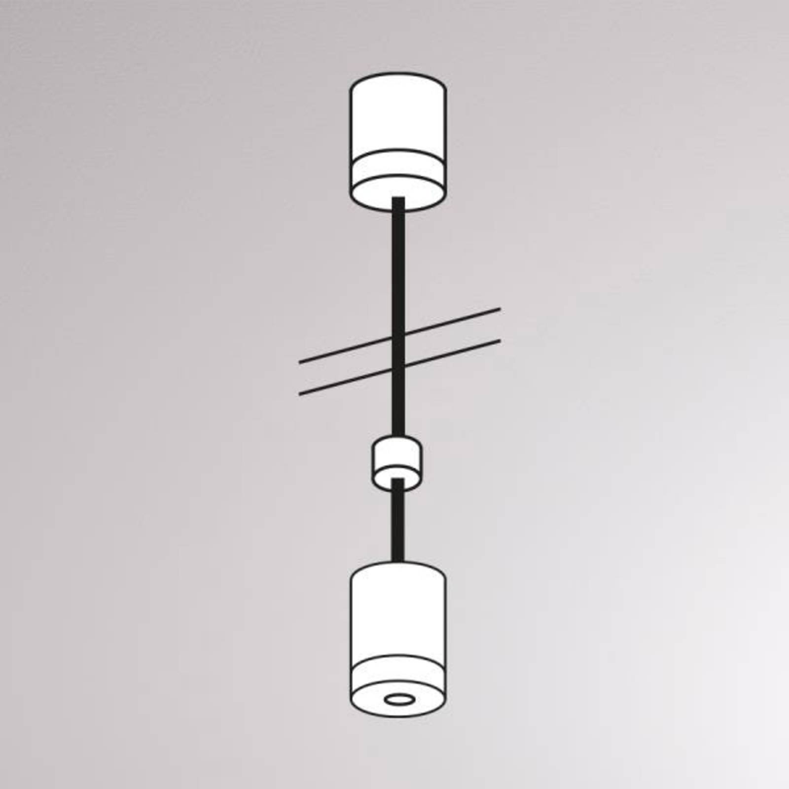 Abhängung für Volare-Schiene, 100cm, schwarz Abhängung für Volare-Schiene, 100cm, schwarz von Molto Luce