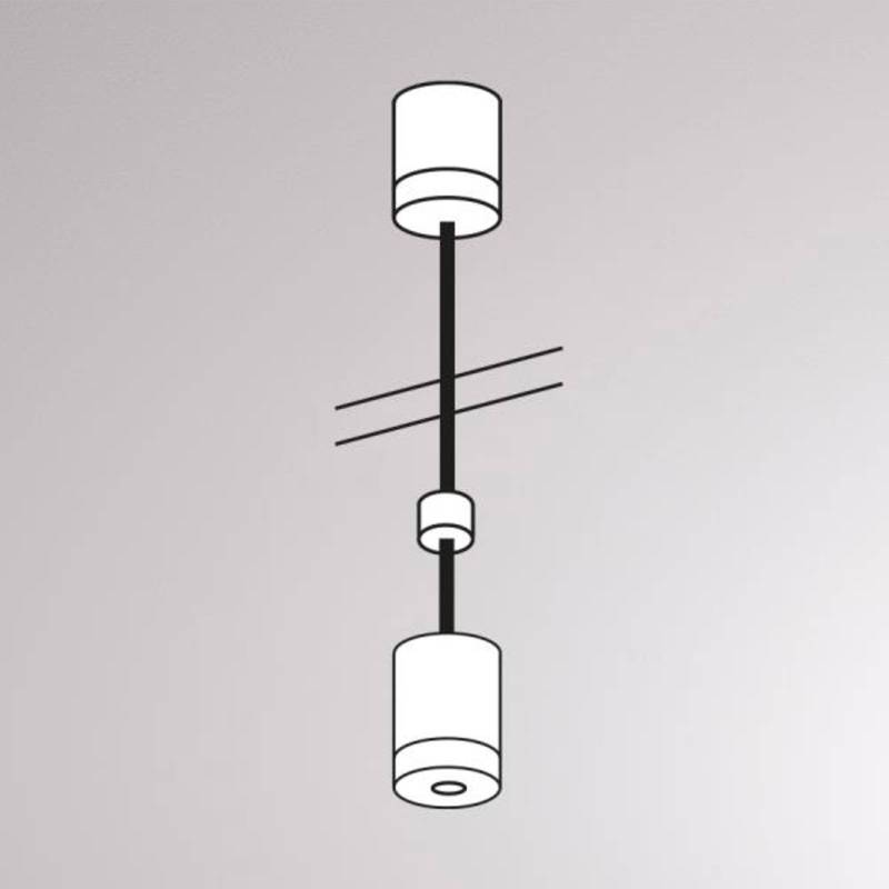Abhängung für Volare-Schiene, 100cm, weiß von Molto Luce