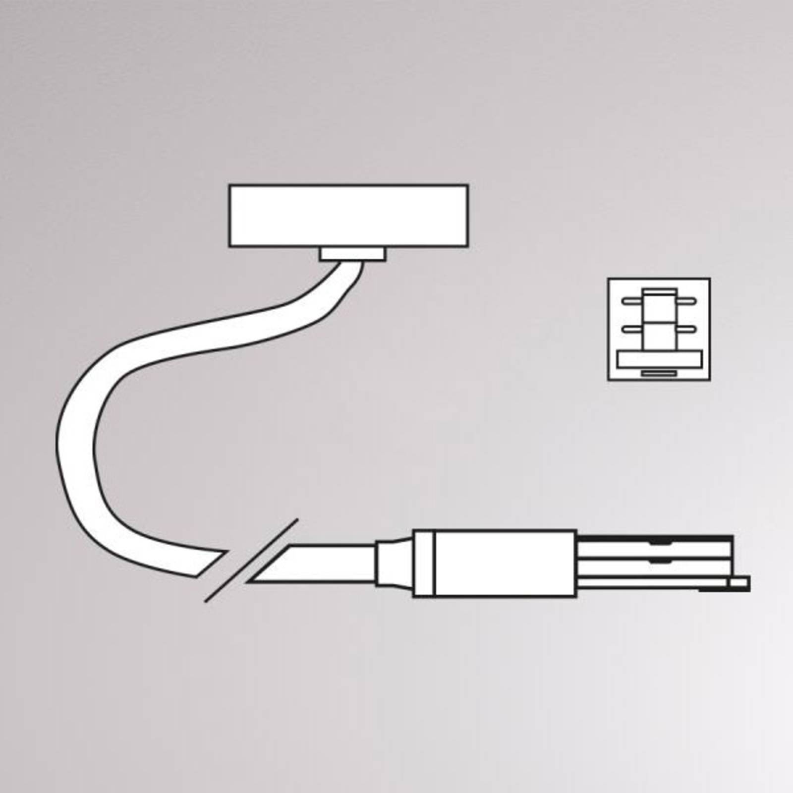 Endeinspeisung Volare, Kabel 2m, Baldachin, weiß Endeinspeisung Volare, Kabel 2m, Baldachin, weiß von Molto Luce