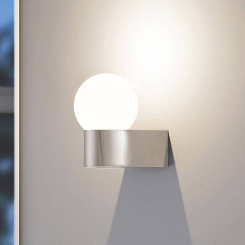 Molto Luce Außenwandlampe Lanu Round, chrom, Alu/Glas von Molto Luce