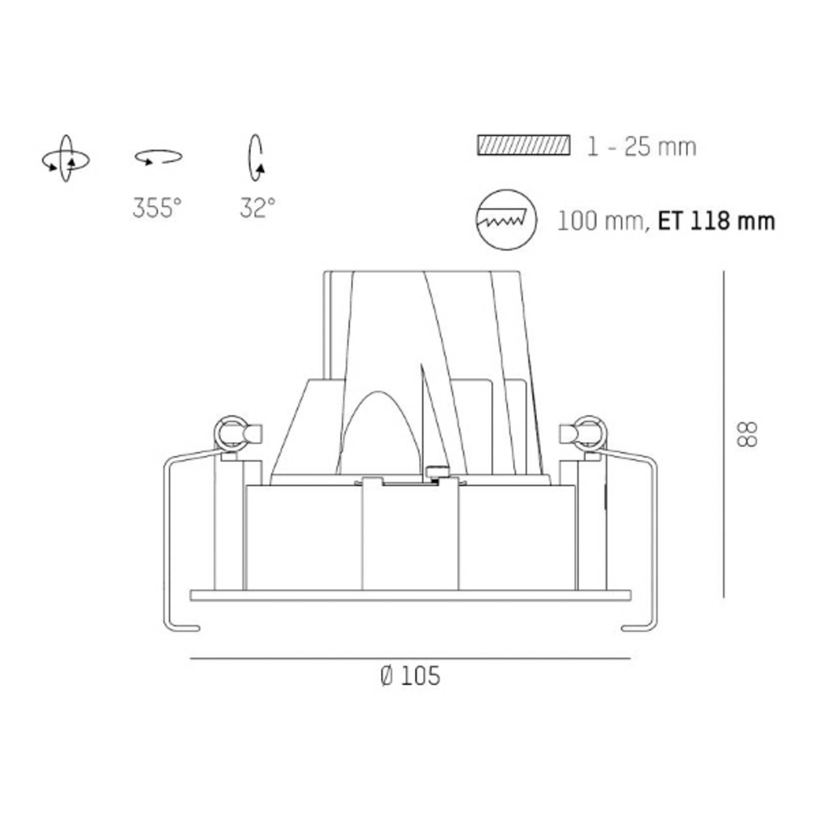 Molto Luce Dark Night R Einbau 4000K weiß von Molto Luce