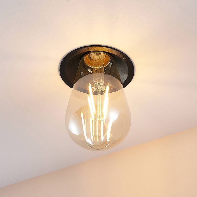 Molto Luce Einbaulampe Willi 68R, schwarz, Alu, E27 von Molto Luce