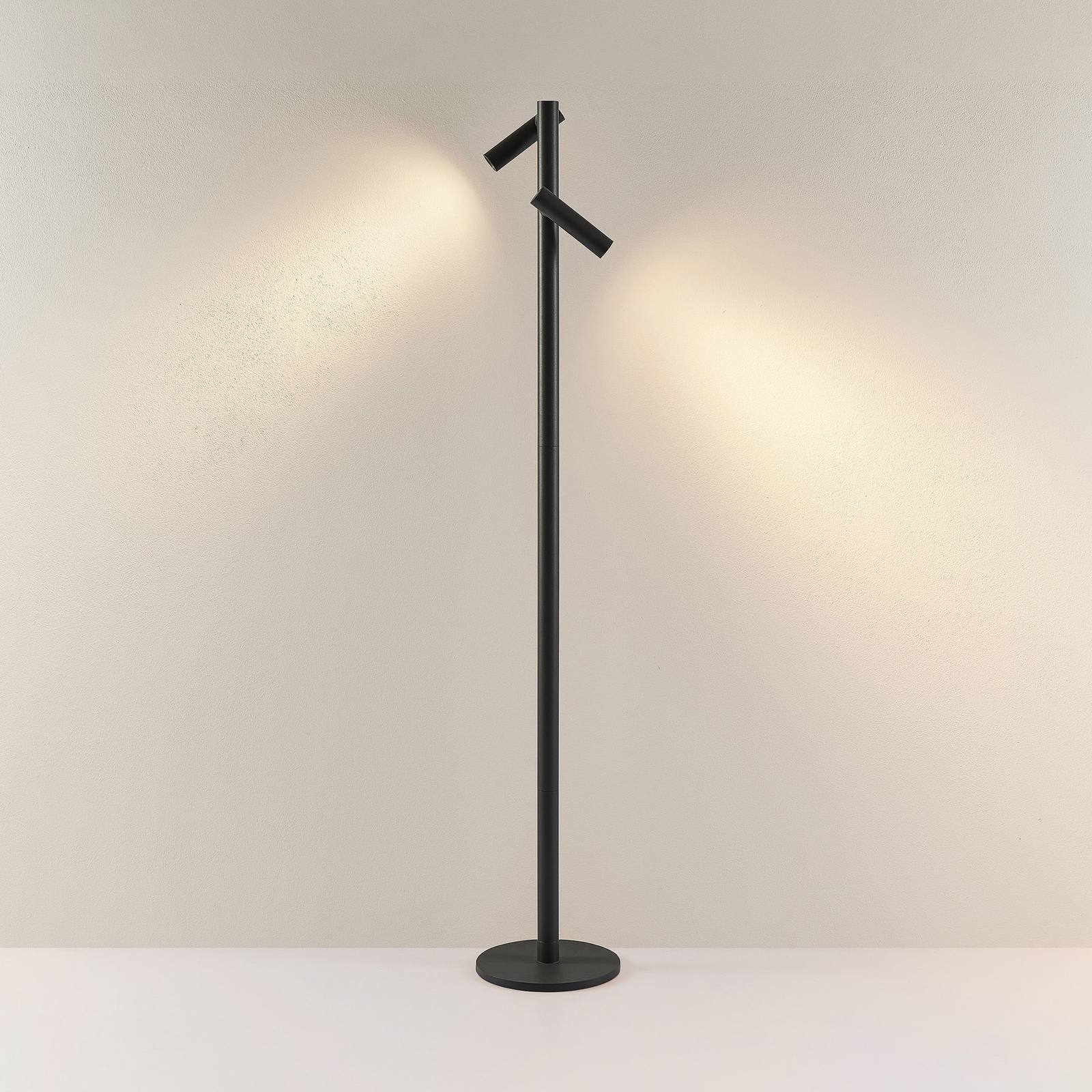Molto Luce LED-Akku-Stehlampe Mimo Double F, anthrazit, Alu Molto Luce LED-Akku-Stehlampe Mimo Double F, anthrazit, Alu von Molto Luce