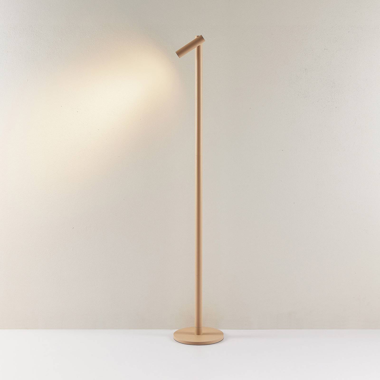 Molto Luce LED-Akku-Stehlampe Mimo F, sandfarben, Aluminium von Molto Luce