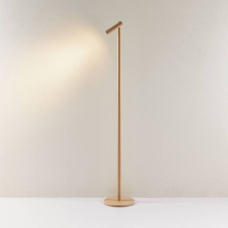 Molto Luce LED-Akku-Stehlampe Mimo F, sandfarben, Aluminium von Molto Luce
