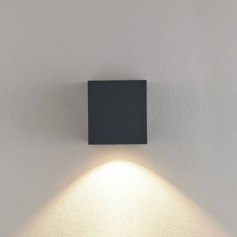 Molto Luce LED-Außenwandlampe Wado, anthrazit, Aluminium von Molto Luce