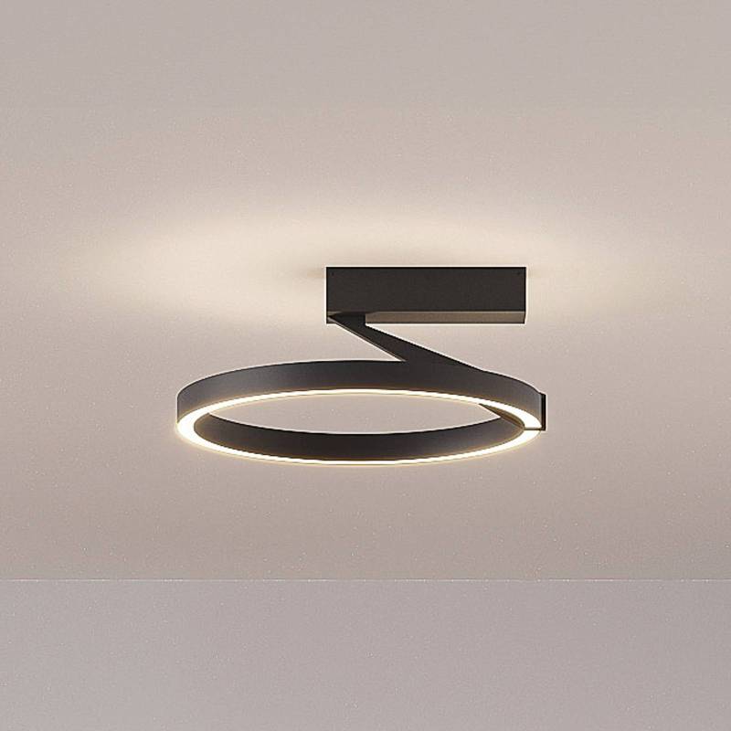 Molto Luce LED-Deckenlampe Melli SDI, schwarz, Alu, Ø 33 cm von Molto Luce