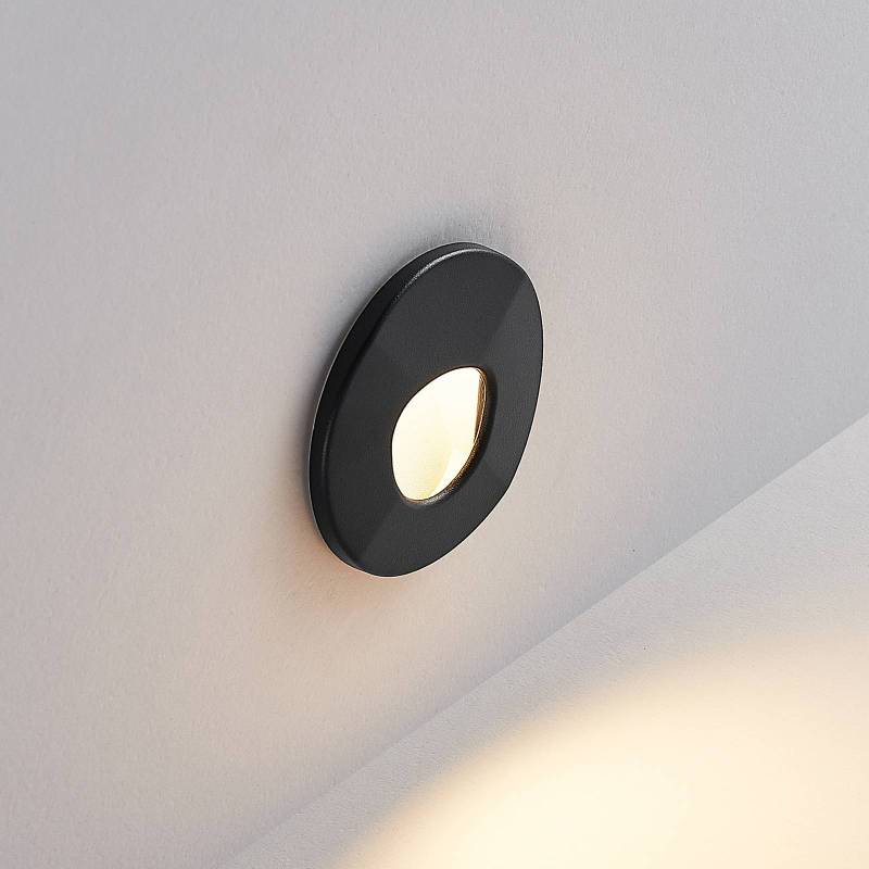 Molto Luce LED-Einbaulampe Wall 68 R SIna RD, schwarz, CCT von Molto Luce