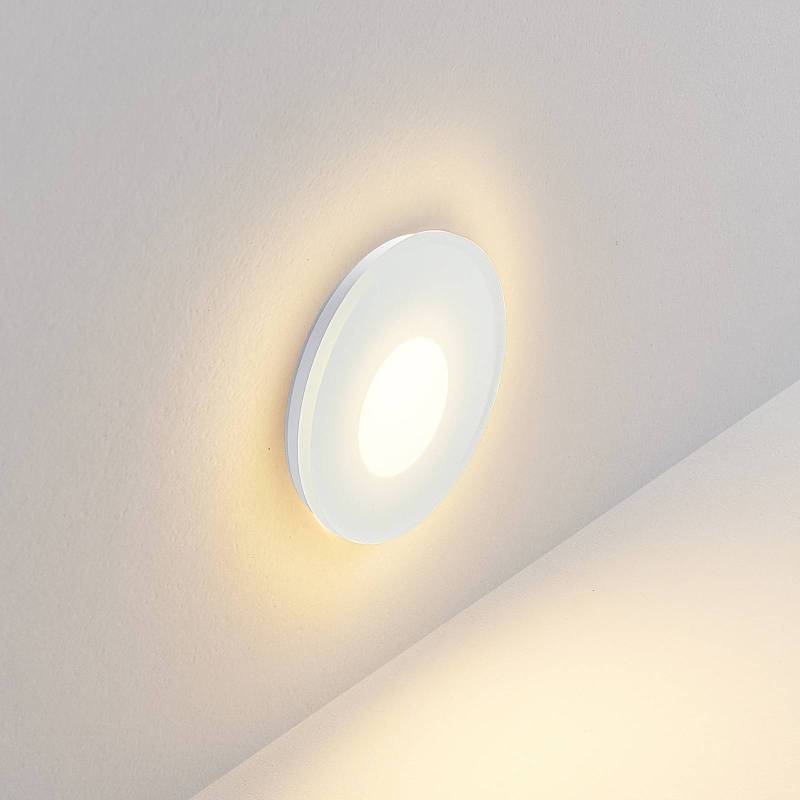 Molto Luce LED-Einbaulampe Wall 68R Glass IP44 RD, weiß. CCT von Molto Luce