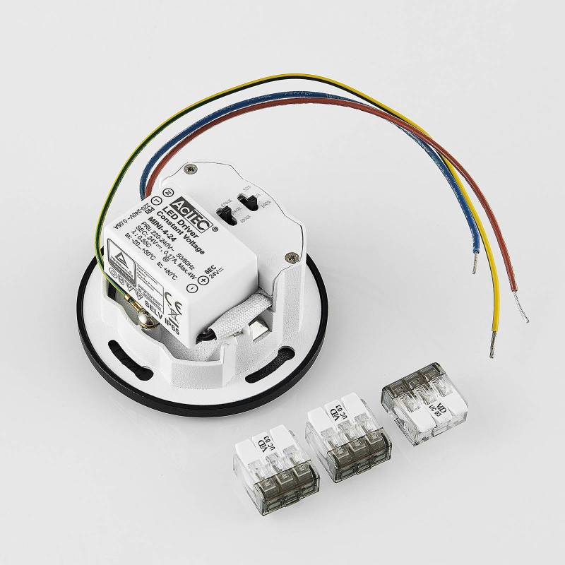 Molto Luce LED-Einbaulampe Wall 68R IP44 RD, schwarz, CCT von Molto Luce