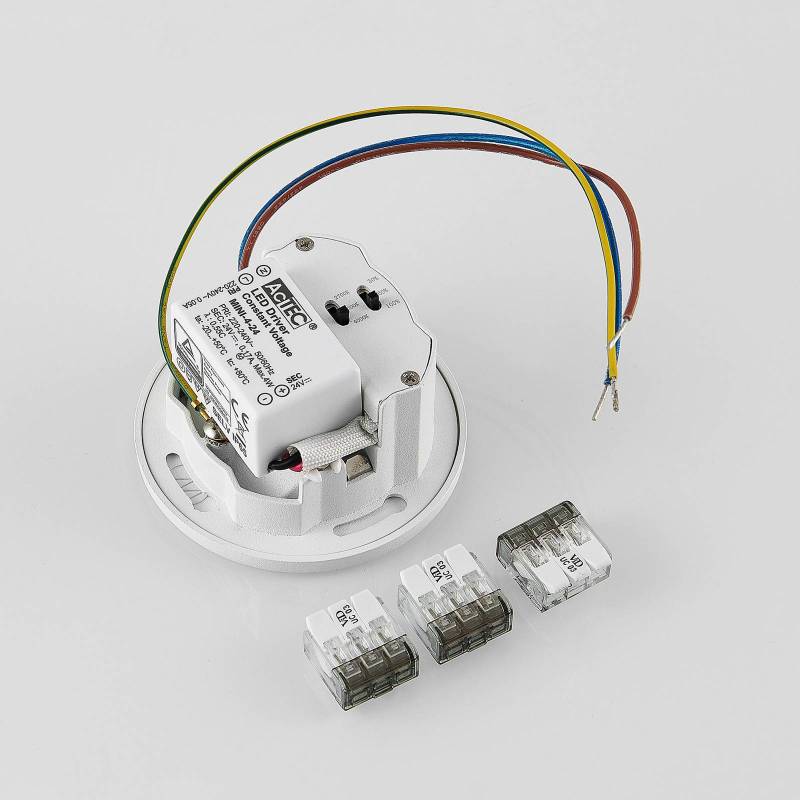 Molto Luce LED-Einbaulampe Wall 68R IP44 RD, weiß, Alu, CCT von Molto Luce
