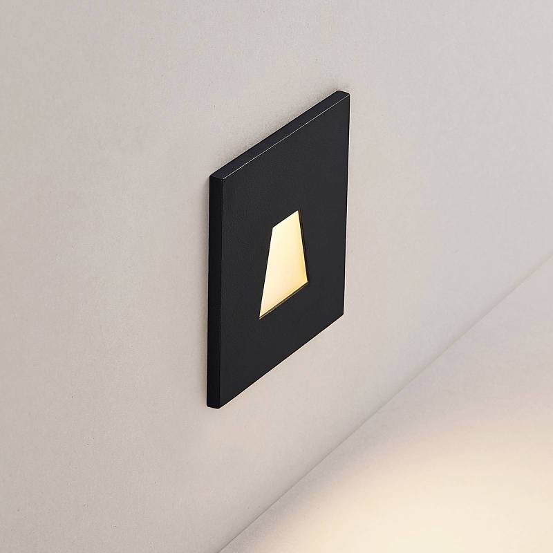Molto Luce LED-Einbaulampe Wall 68R IP44 SQ, schwarz, CCT von Molto Luce