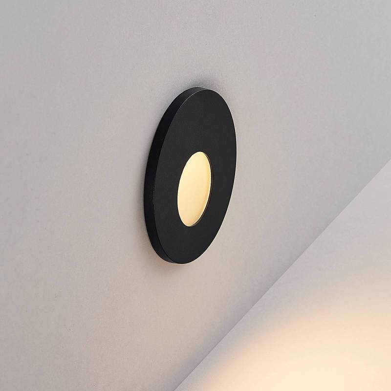 Molto Luce LED-Einbaulampe Wall 68R RD, Alu, schwarz, CCT von Molto Luce