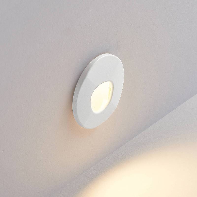 Molto Luce LED-Einbaulampe Wall 68R Sina IP44 RD, weiß, CCT von Molto Luce
