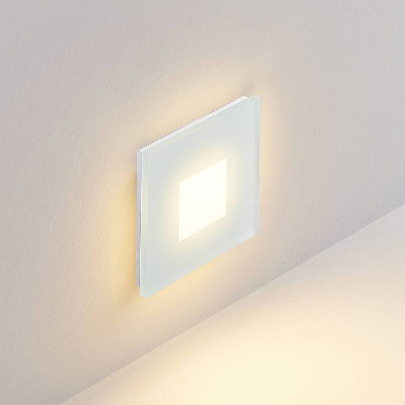 Molto Luce LED-Einbaulampe Wall R68 Glass IP44 SQ, weiß, CCT von Molto Luce
