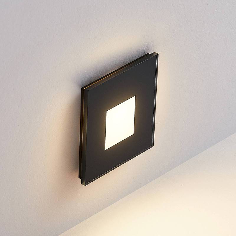 Molto Luce LED-Einbaulampe Wall R68 Glass SQ, schwarz, CCT von Molto Luce