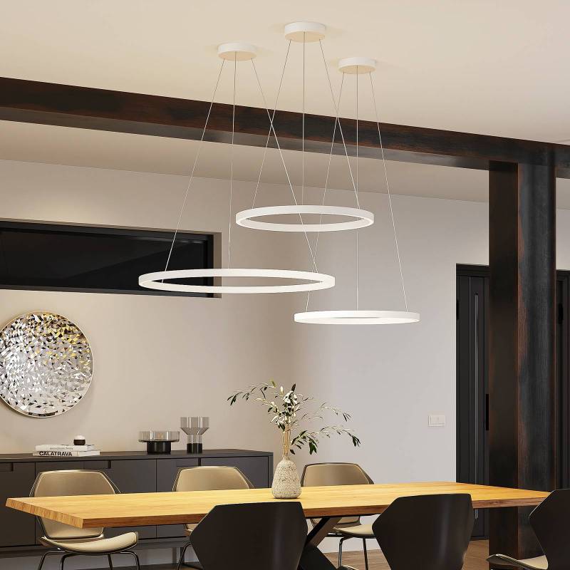 Molto Luce LED-Hängelampe Perfora, weiß, Ø 60 cm, Aluminium von Molto Luce