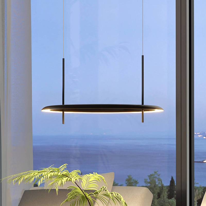 Molto Luce LED-Hängelampe Vuto PD, schwarz, Ø 60 cm, Alu von Molto Luce