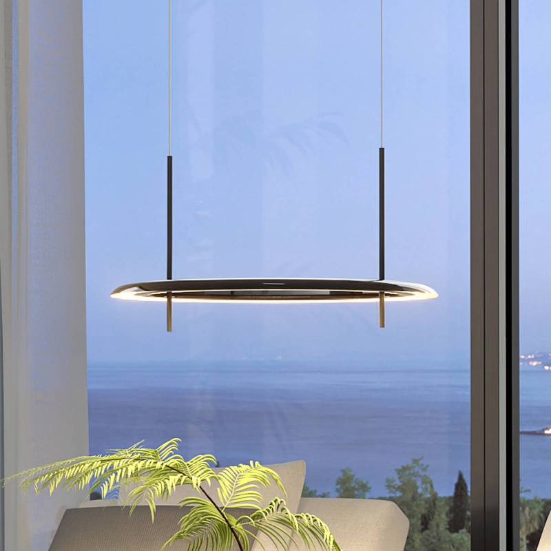Molto Luce LED-Hängelampe Vuto PD, schwarz glänzend, Ø 60 cm von Molto Luce